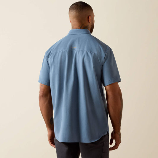 Ariat Rebar Made Tough 360 Airflow Work Shirt in Baleen Blue