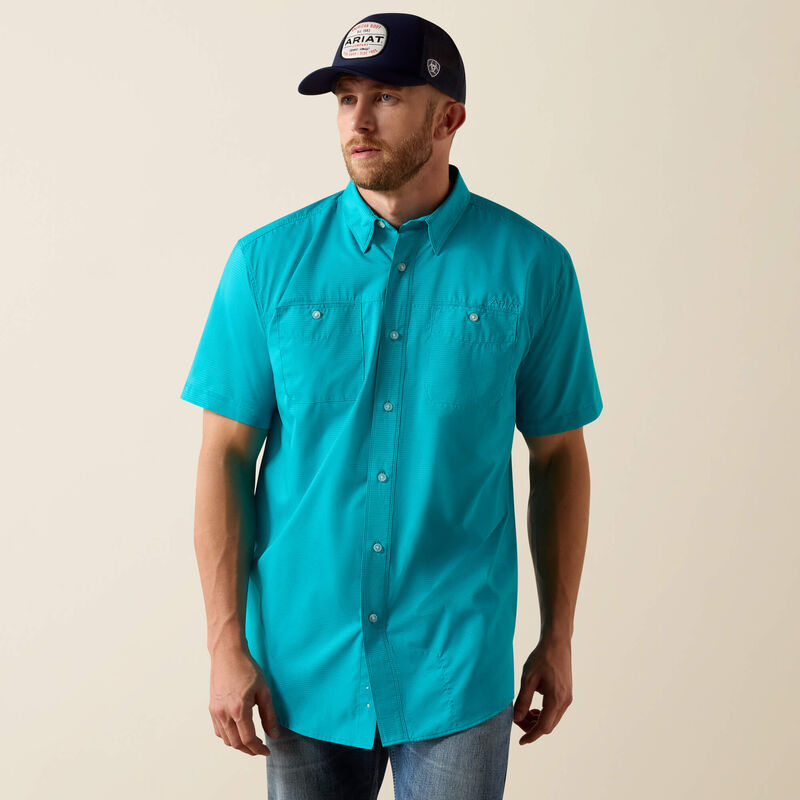 Ariat 360 Airflow Classic Fit Shirt in Miami Blue