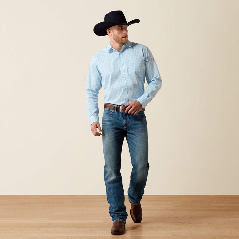 Ariat Everything Classic Fit Shirt in Crystal Blue Plaid
