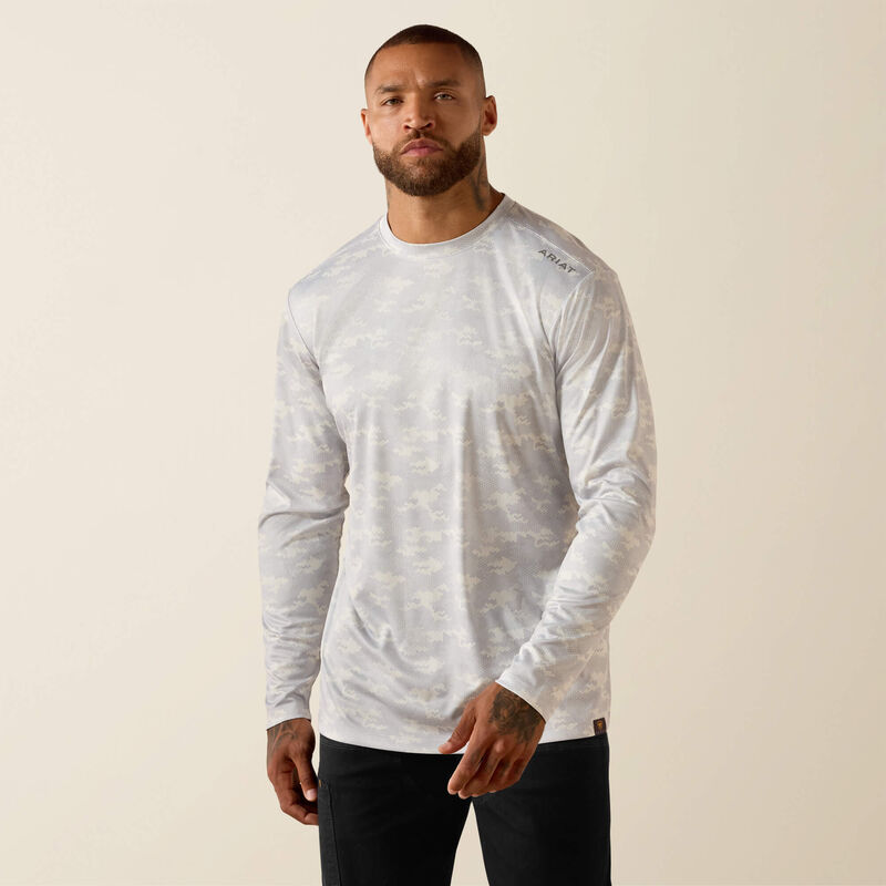 Ariat Rebar Sunblocker Printed Long Sleeve T-Shirt in Micro Chip