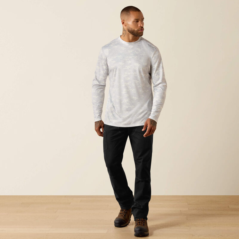 Ariat Rebar Sunblocker Printed Long Sleeve T-Shirt in Micro Chip