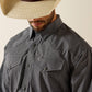 Ariat Pro Series Tobin Classic Fit Snap Shirt in Black Plaid