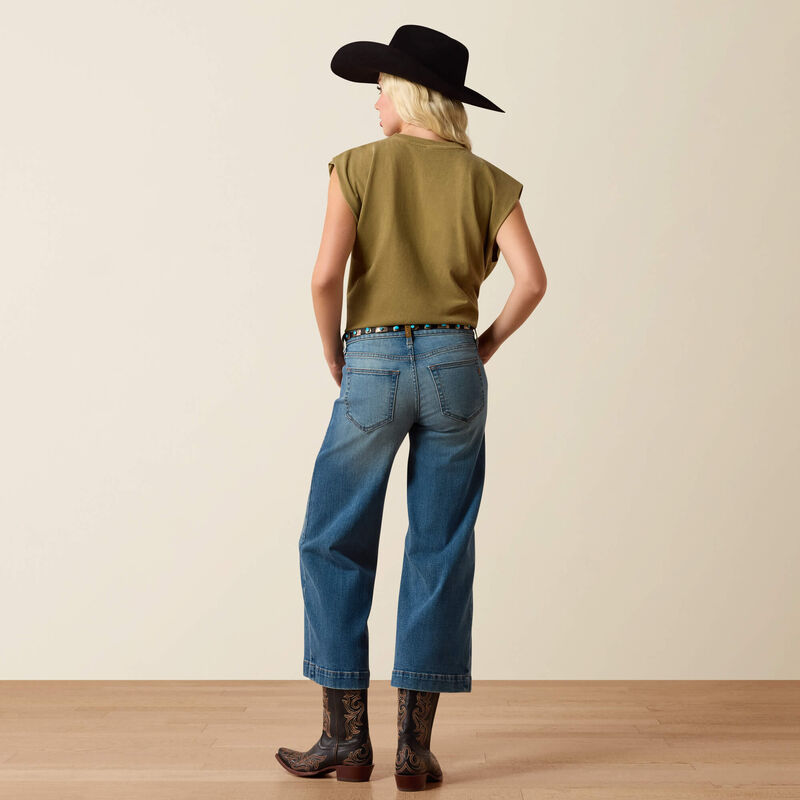 Ariat Perfect Rise Jazmine Wide Leg Crop Jeans in Albuquerque