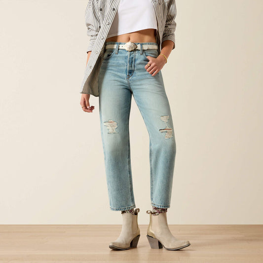 Ariat Ultra High Rise Tomboy Relaxed Straight Leg Jeans in Saratoga