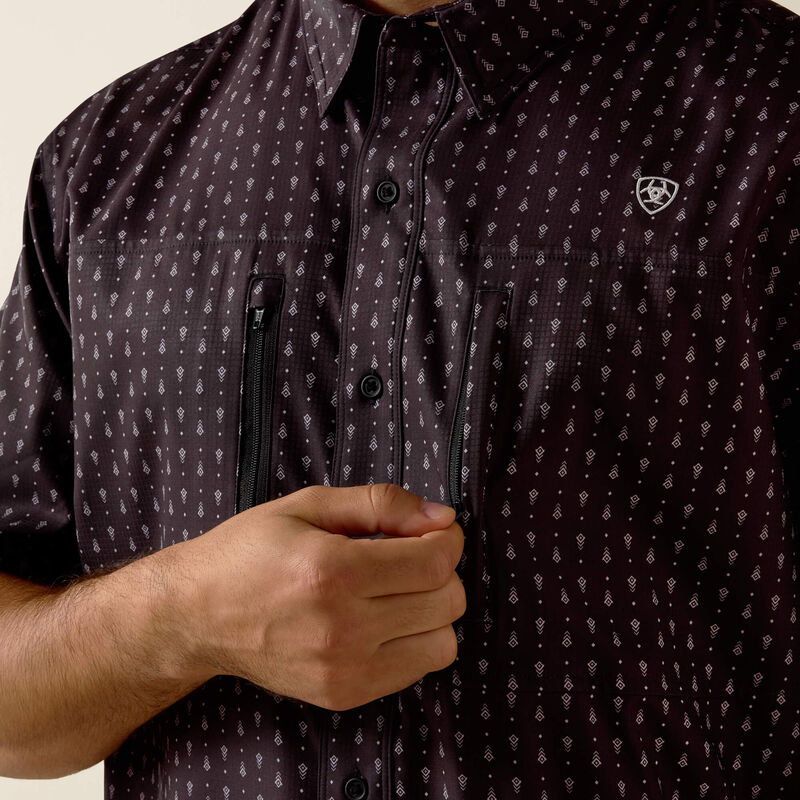Ariat Printed VentTEK Classic Fit Shirt in Black