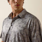 Ariat All Over Print Heathered Fitted Polo in Sky Rocket Camo Print