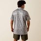 Ariat All Over Print Heathered Fitted Polo in Sky Rocket Camo Print