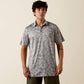 Ariat All Over Print Heathered Fitted Polo in Sky Rocket Camo Print