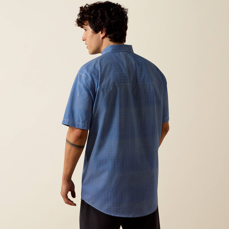 Ariat Printed 360 Airflow Classic Fit Shirt in Blue Quartz