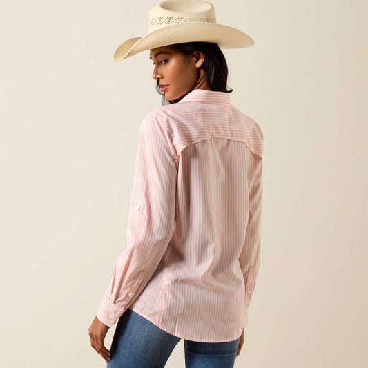 Ariat VentTEK Shirt in Peach Stripe