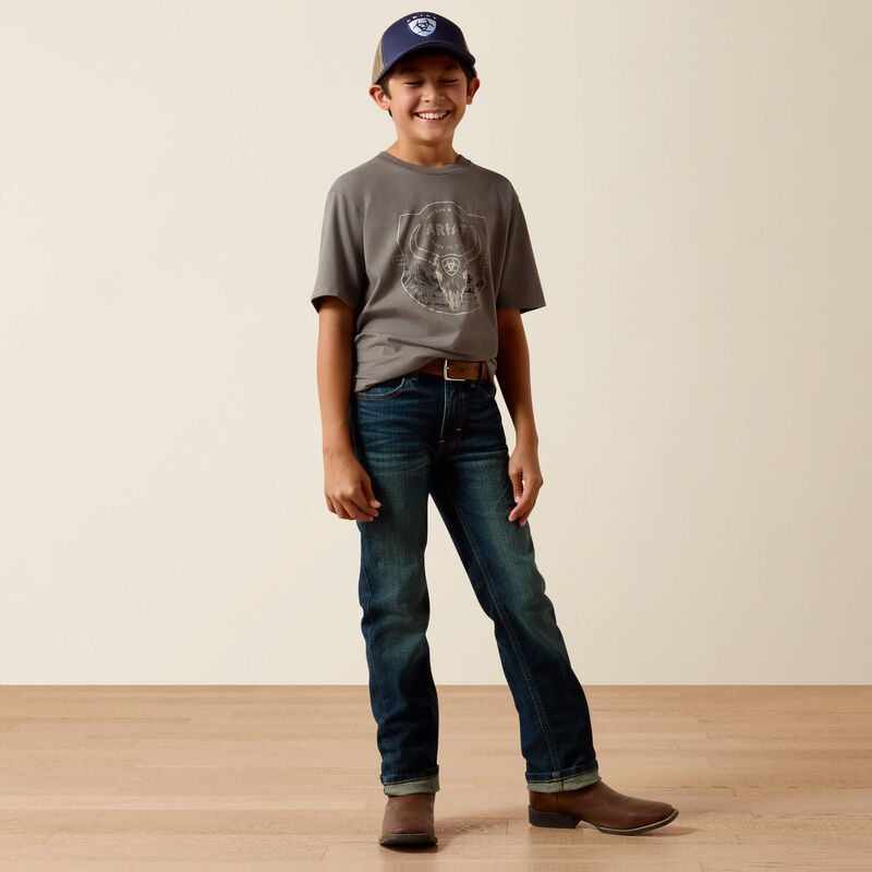 Ariat Desert Badge Tradition T-Shirt in Smoked Pearl