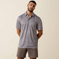 Ariat All Over Print Polo in White Geo X Print