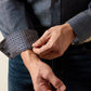 Ariat Wrinkle Free Refined Slub Classic Fit Shirt in Chambray Blue