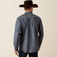 Ariat Wrinkle Free Refined Slub Classic Fit Shirt in Chambray Blue