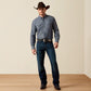 Ariat Wrinkle Free Refined Slub Classic Fit Shirt in Chambray Blue