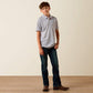 Ariat All Over Print Polo in White Southwest Triangle