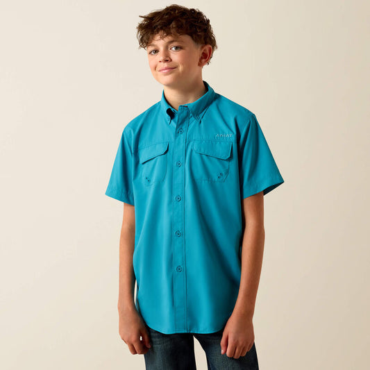 Ariat VentTEK Outbound Classic Fit Shirt in Blue Moon Turquoise
