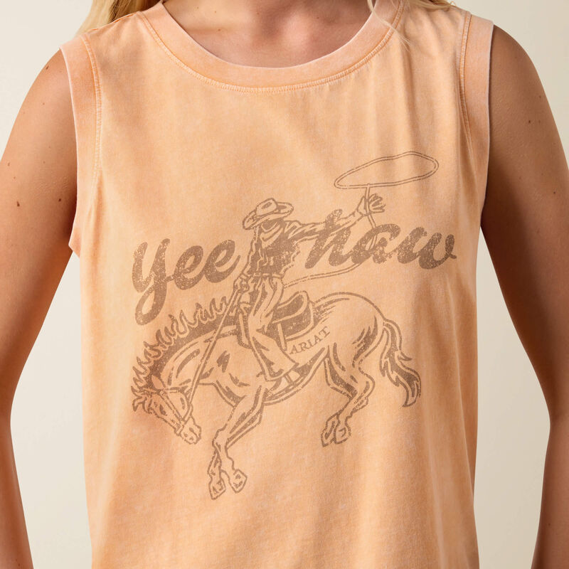 Ariat Wild Roper Tank in Orange Chiffon