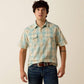 Ariat Retro Hartman Fitted Snap Shirt in Aquifer Plaid