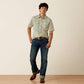 Ariat Retro Hartman Fitted Snap Shirt in Aquifer Plaid