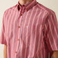 Ariat Pro Series Bobby Classic Fit Shirt in Hibiscus Red Stripe