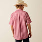 Ariat Pro Series Bobby Classic Fit Shirt in Hibiscus Red Stripe