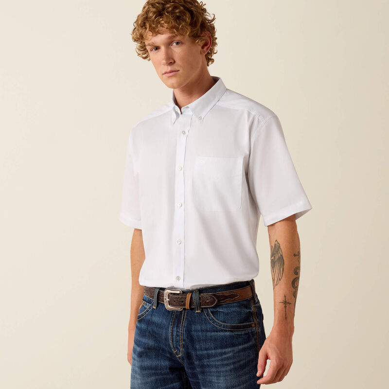 Ariat Lightweight Twill Classic Fit Shirt in White