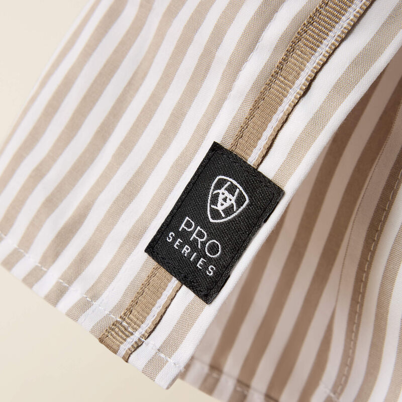 Ariat Pro Series Frasier Fitted Snap Shirt in Roasted Cashew Stripe