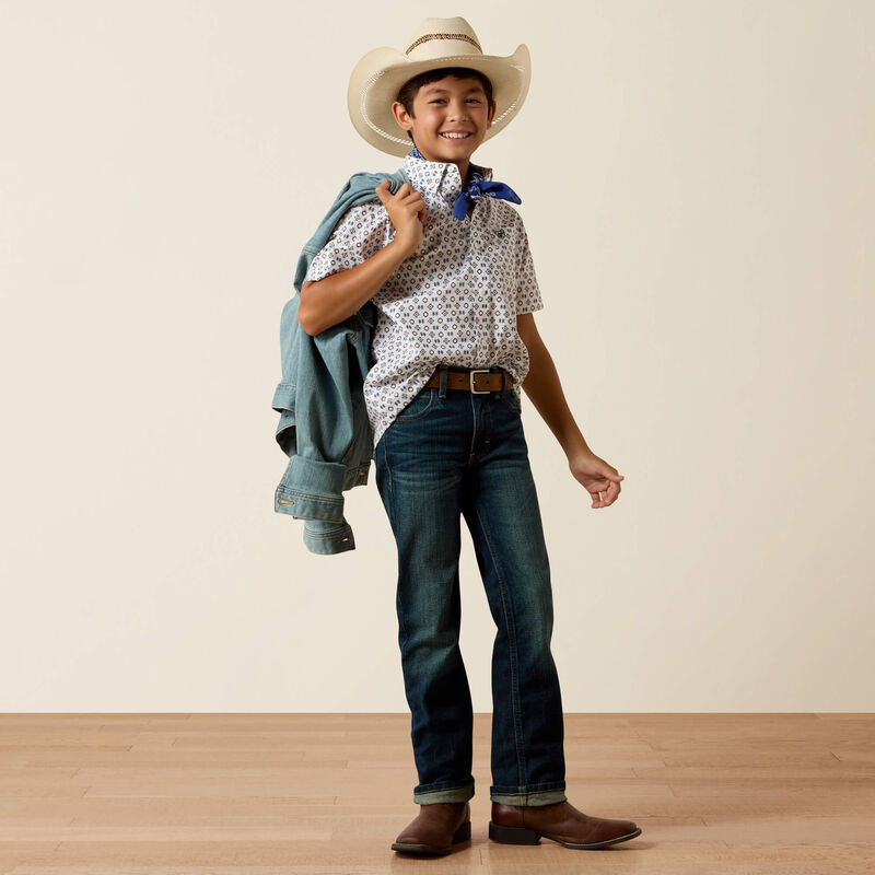Ariat Seton Shirt in White Southwest Motif Print