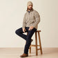 Ariat Caldwell Logo 1/4 Zip Sweater in Beige