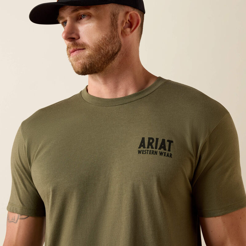 Ariat Outline Shop T-Shirt in Military Heather