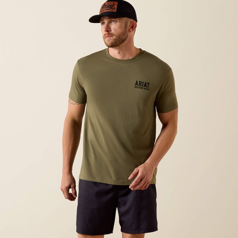Ariat Outline Shop T-Shirt in Military Heather