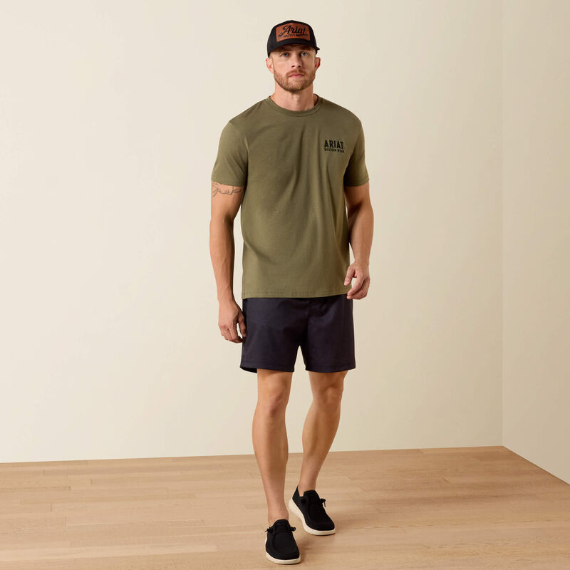 Ariat Outline Shop T-Shirt in Military Heather