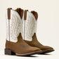 Ariat Sport Big Country Wide Square Toe Cowboy Boot in Mustang Brown & Smokey Cream
