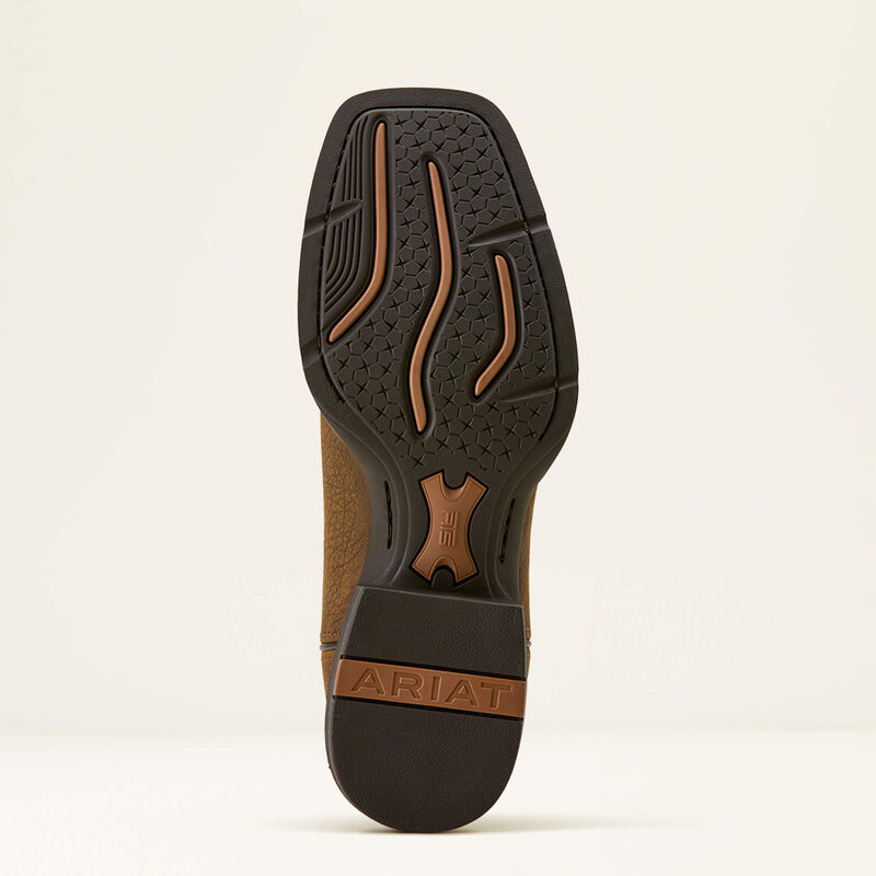 Ariat Sport Big Country Wide Square Toe Cowboy Boot in Mustang Brown & Smokey Cream