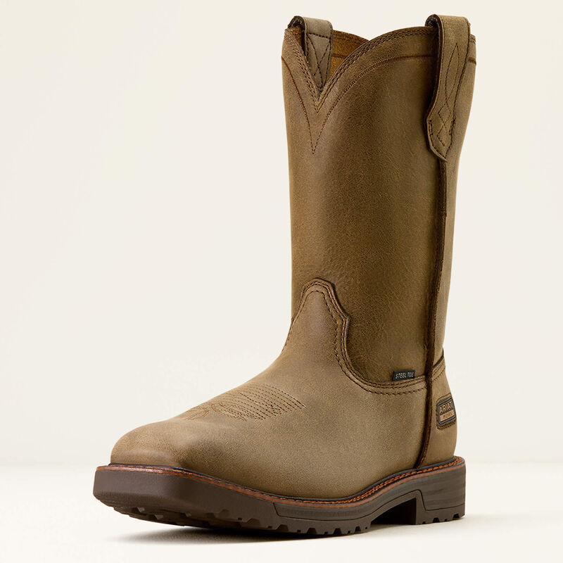 Ariat Activator Wide Square Toe Steel Toe Work Boot in Brown Bomber