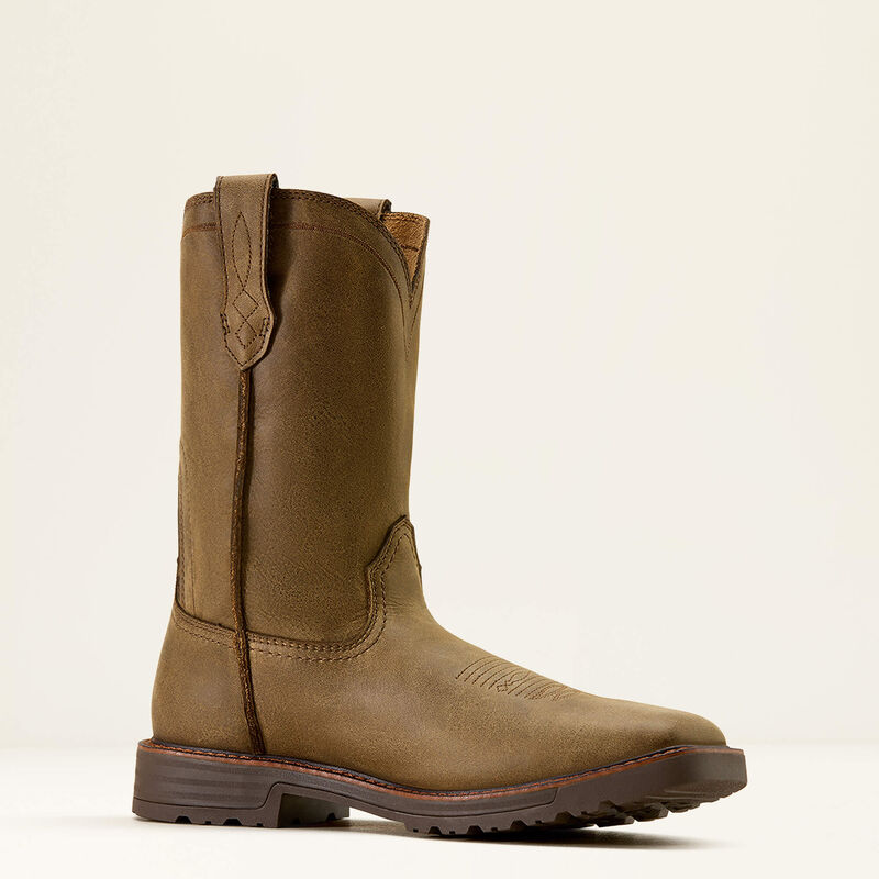 Ariat Activator Wide Square Toe Steel Toe Work Boot in Brown Bomber