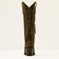 Ariat Casanova X Toe Western Boot in Soft Olive Suede