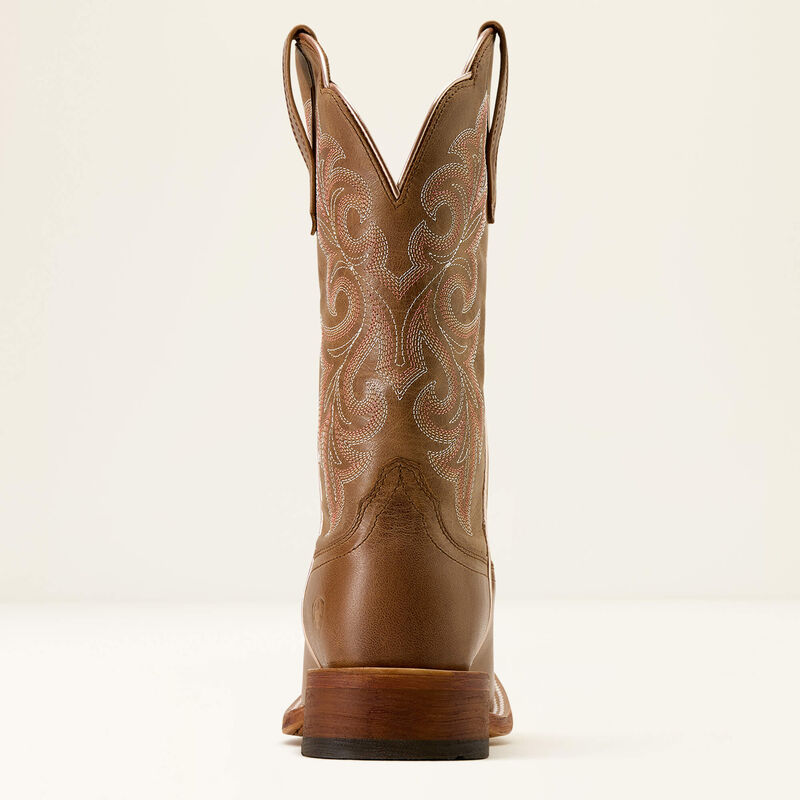 Ariat County Lane Wide Square Toe Western Boot in Natural Tan