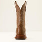 Ariat County Lane Wide Square Toe Western Boot in Natural Tan