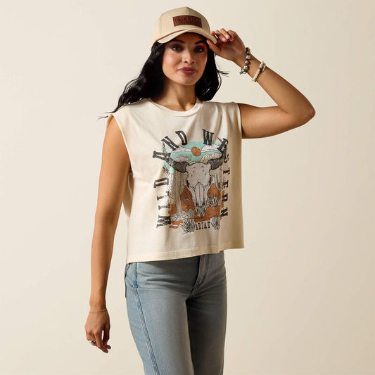 Ariat Steer Skull Landscape T-Shirt