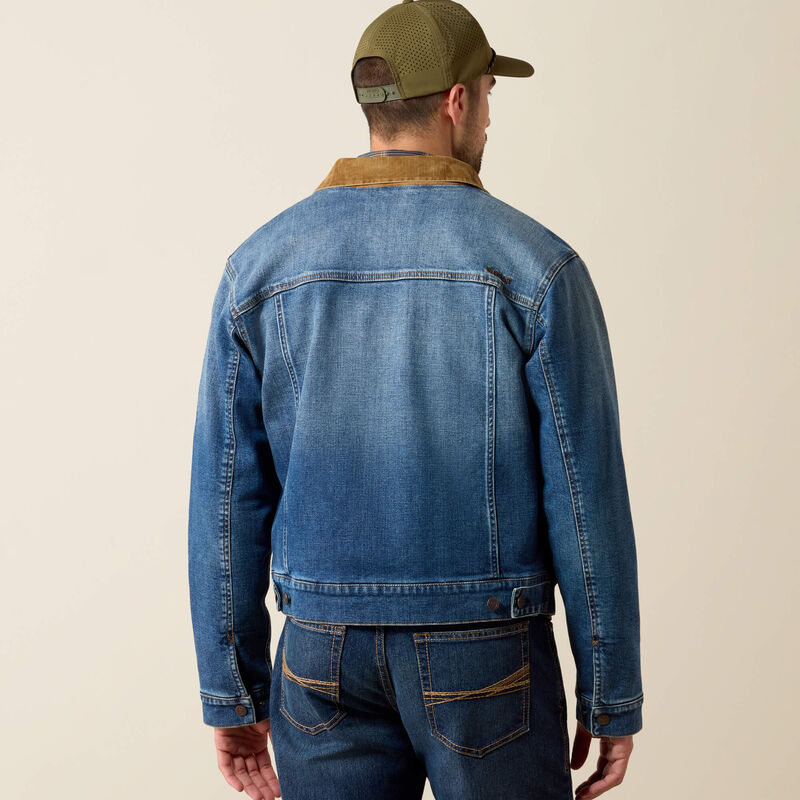 Ariat Flannel Lined Trucker Jacket in Nate