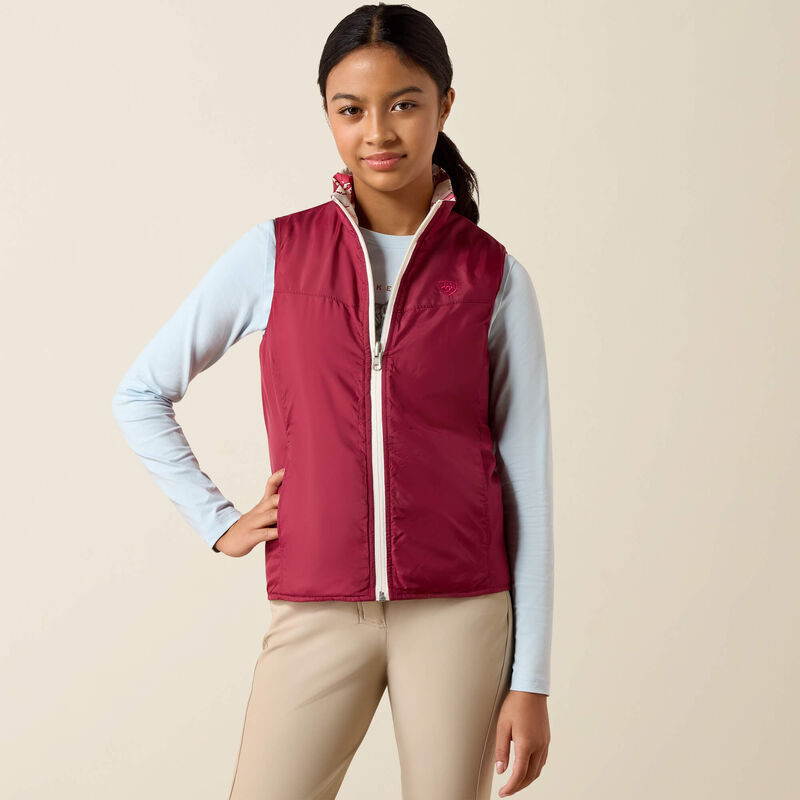 Ariat Bella Reversible Insulated Vest in Vanilla Ice Horsin' Around