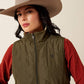 Ariat Dilon 2.0 Reversible Insulated Vest in Ivy Green/Wild Horses