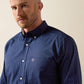 Ariat Wrinkle Free Wes Classic Fit Shirt in Maritime Blue Geo Print