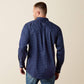 Ariat Wrinkle Free Wes Classic Fit Shirt in Maritime Blue Geo Print