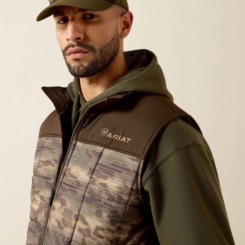Ariat Crius Insulated Vest in Wren Camo Serape