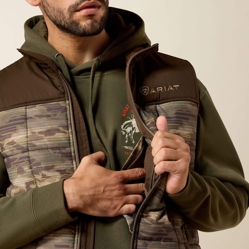 Ariat Crius Insulated Vest in Wren Camo Serape