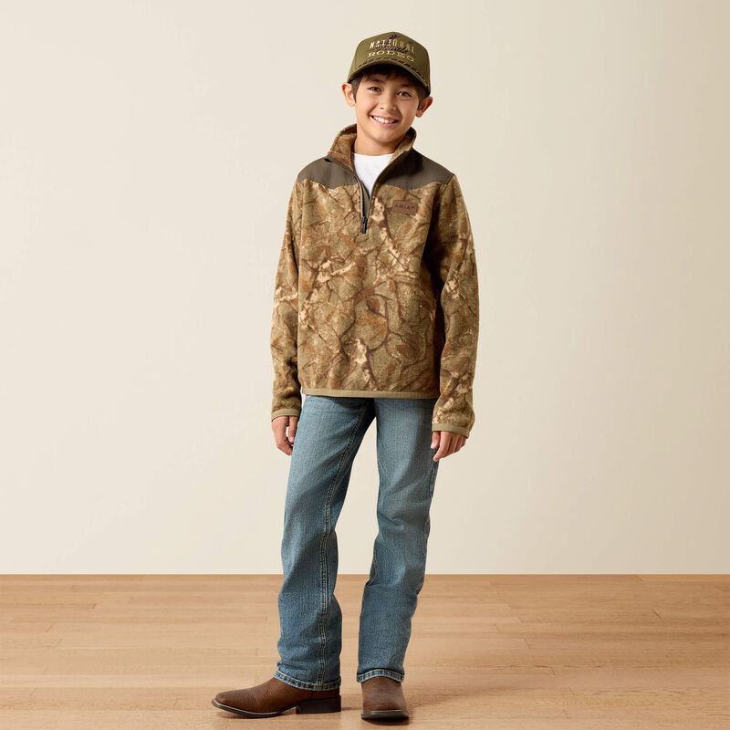 Ariat Basis Fleece Pullover in Savannah Tan Camo
