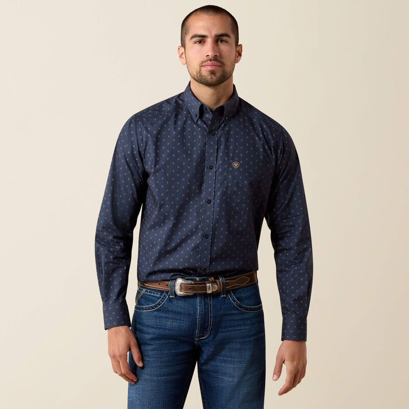 Ariat Canyon Classic Fit Shirt in Blue Night Foulard Print